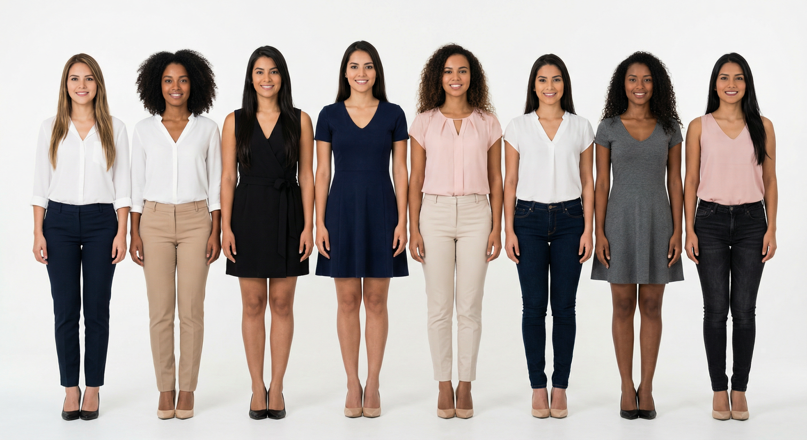 Typical women in Colombia — 8 women group