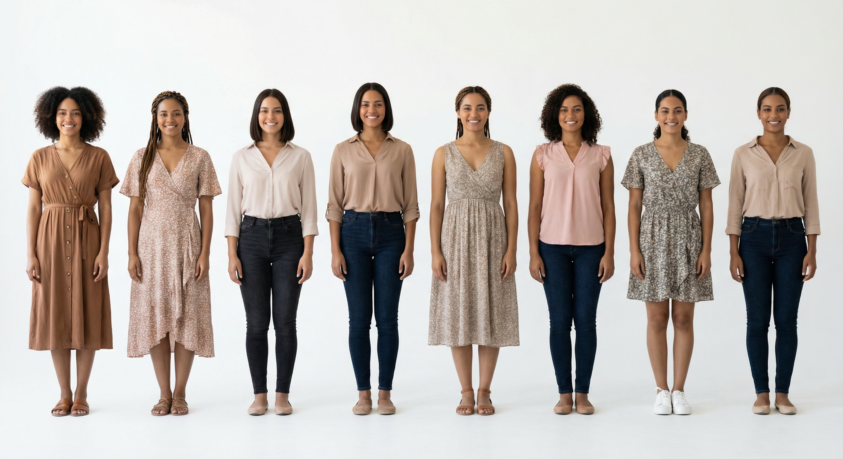 Typical women in Dominican Republic — 8 women group