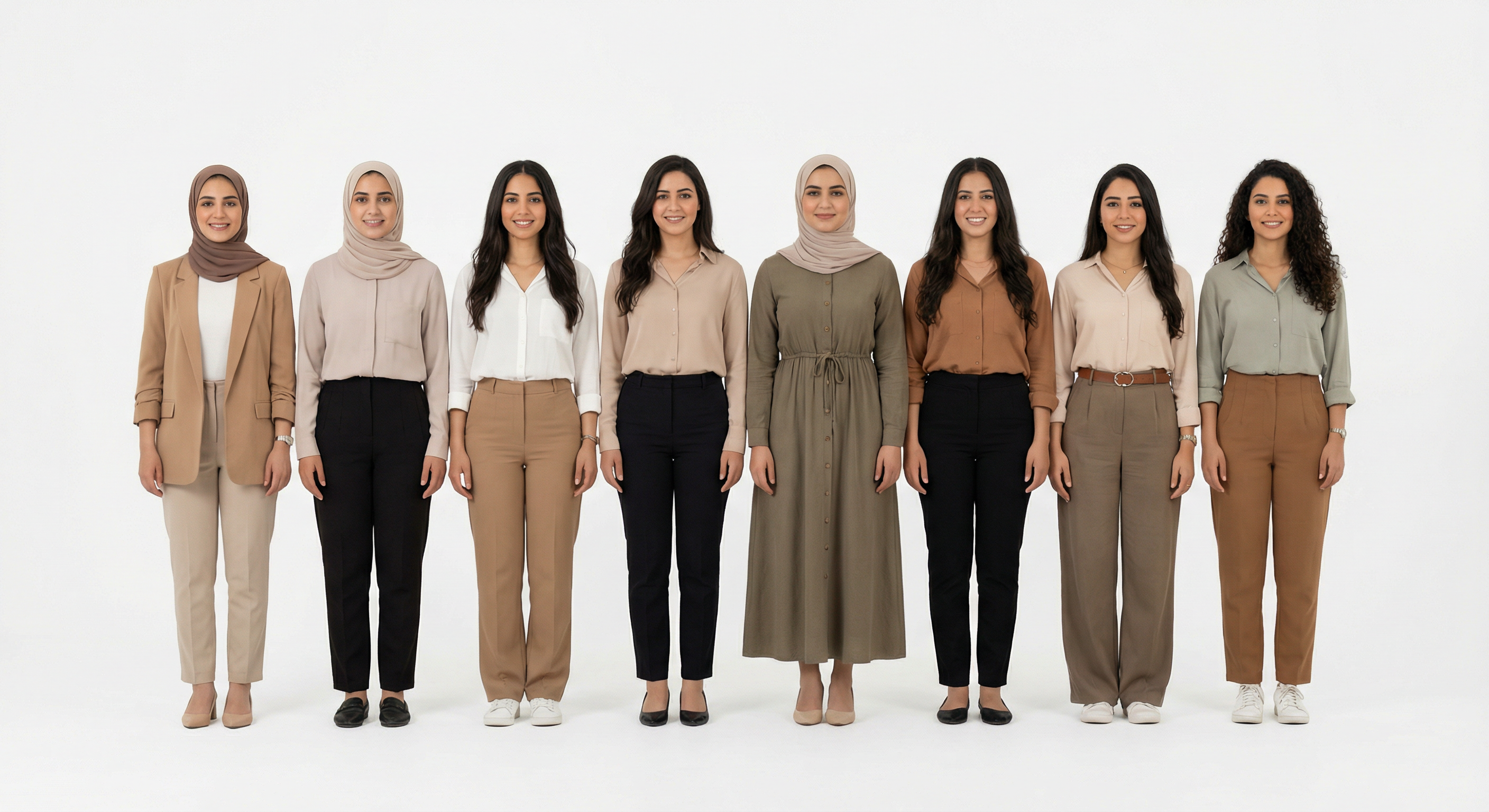 Typical women in Egypt — 8 women group