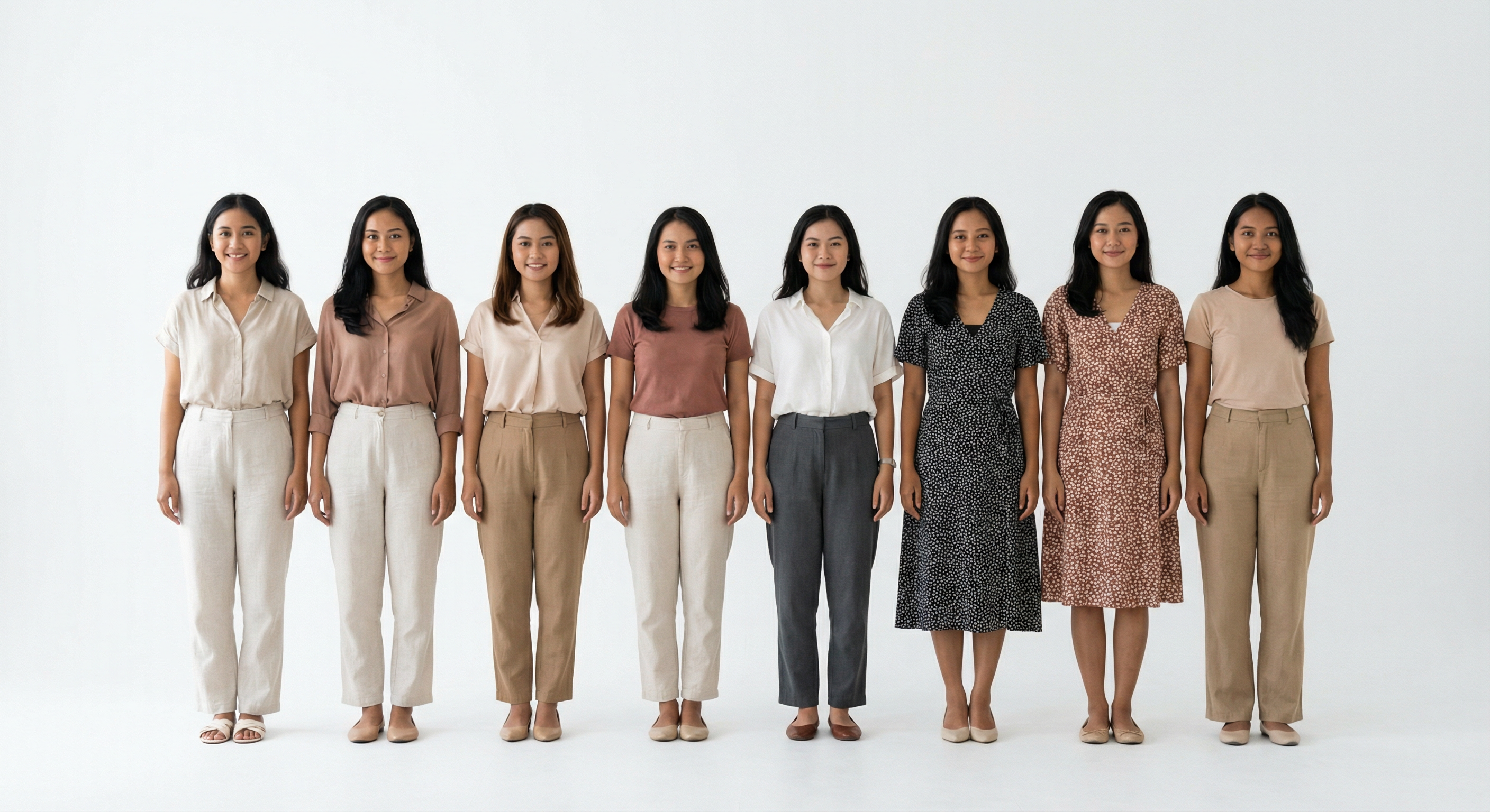 Typical women in Indonesia — 8 women group