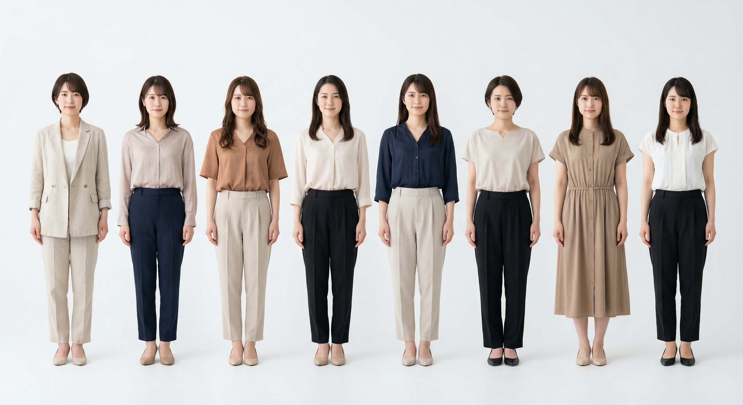Typical women in Japan — 8 women group
