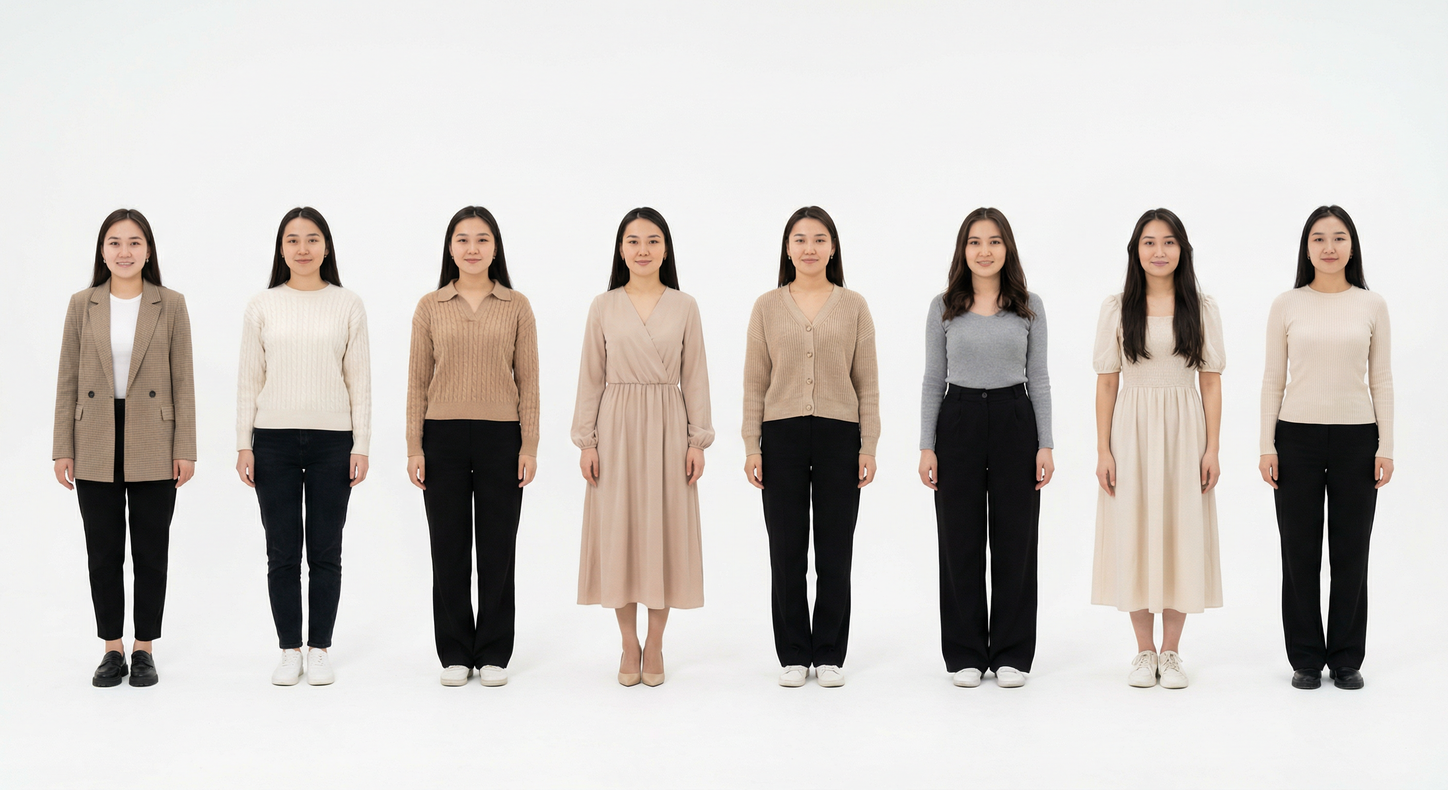 Typical women in Kazakhstan — 8 women group