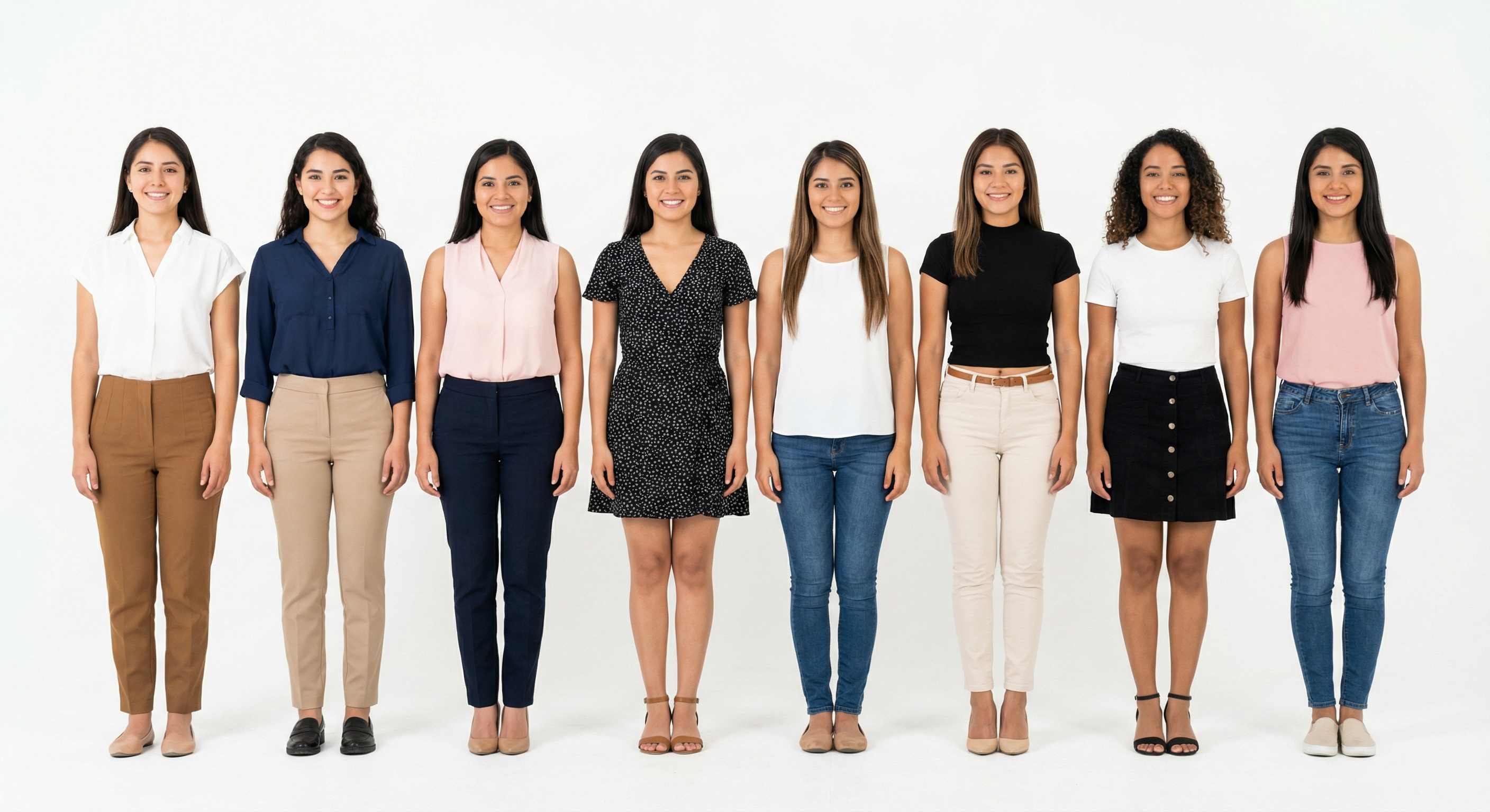 Typical women in Mexico — 8 women group