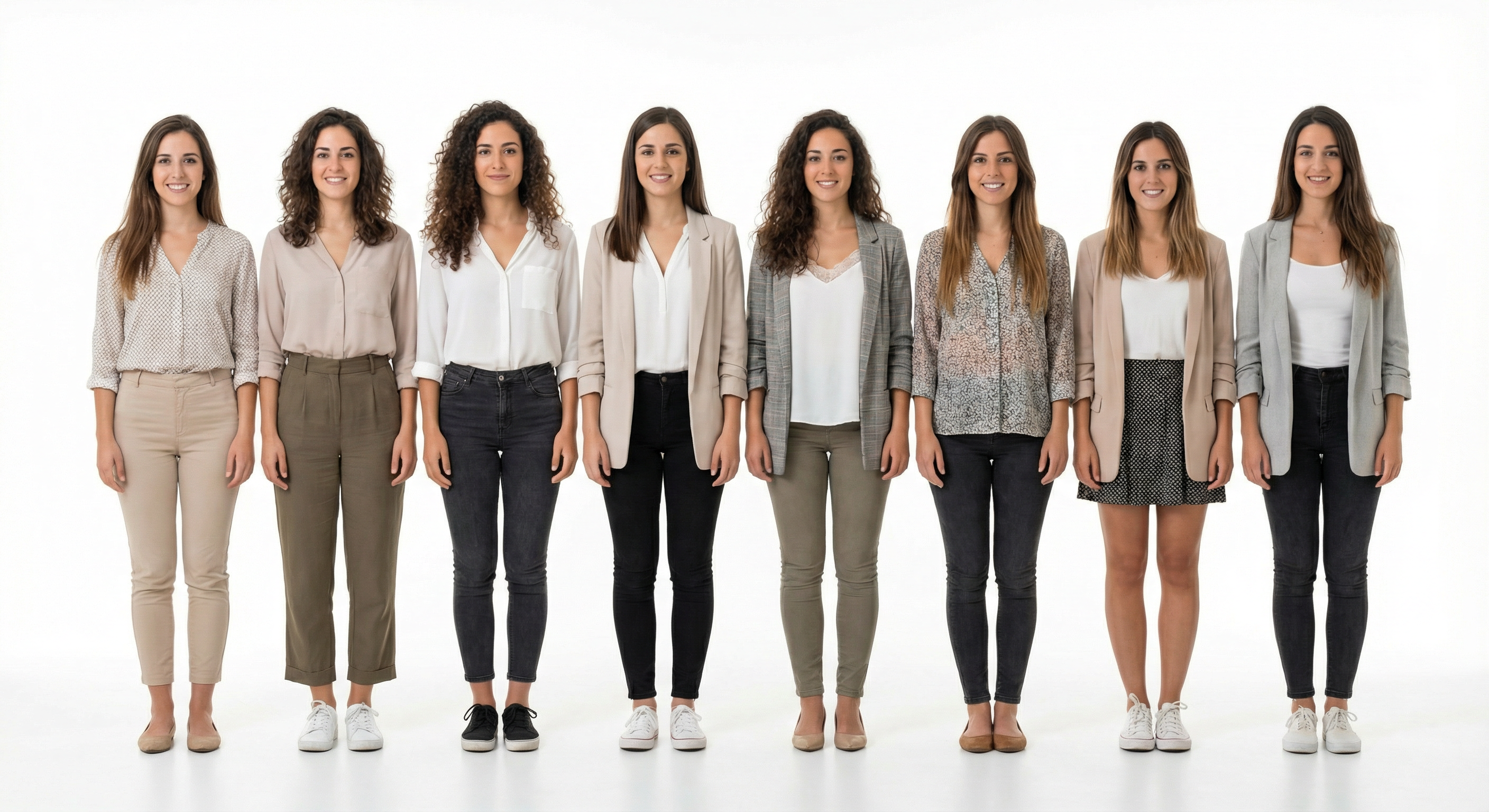 Typical women in Spain — 8 women group