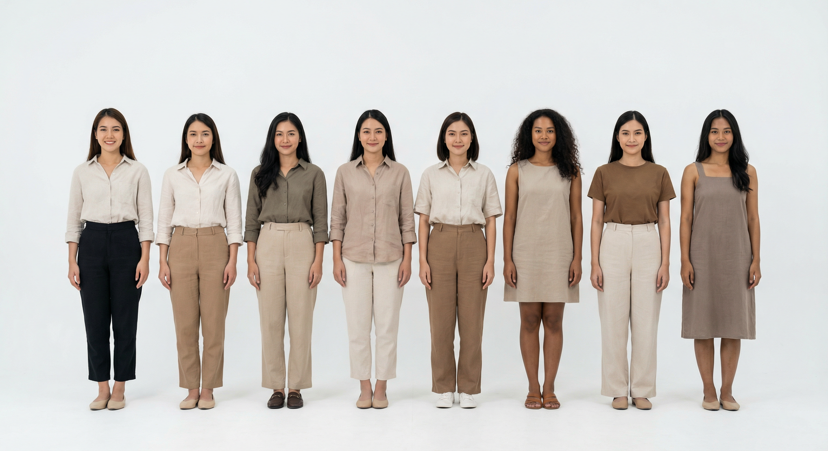 Typical women in Thailand — 8 women group